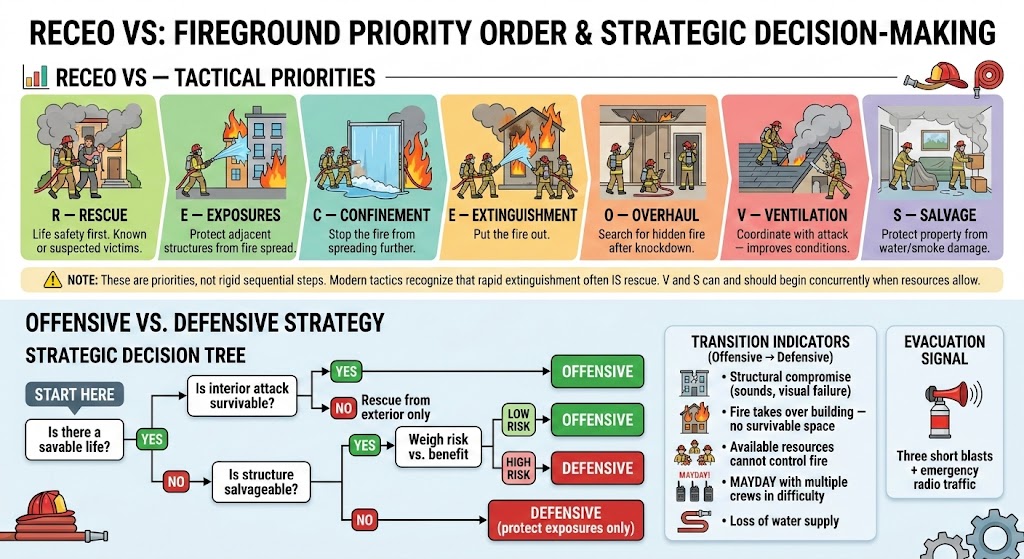 RECEO VS Fireground Priority Order and Strategic Decision Making